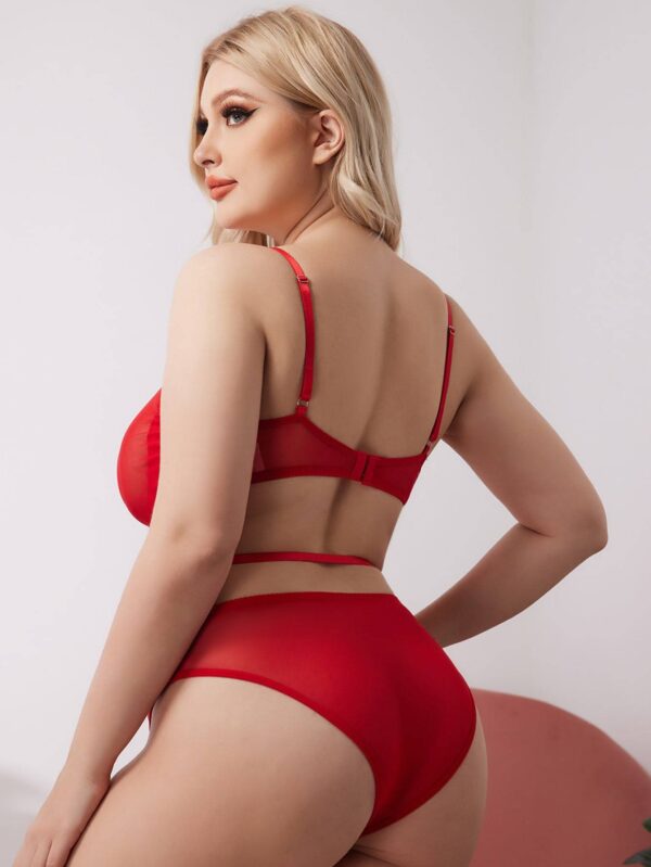 Large Size Ladies Plus Size Bra See Through Lace Bras For Women Sexy - Image 2
