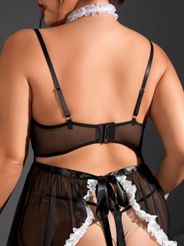 Plus Size Lingerie Large Sexy Maid Outfit Cosplay Lingerie - Image 3
