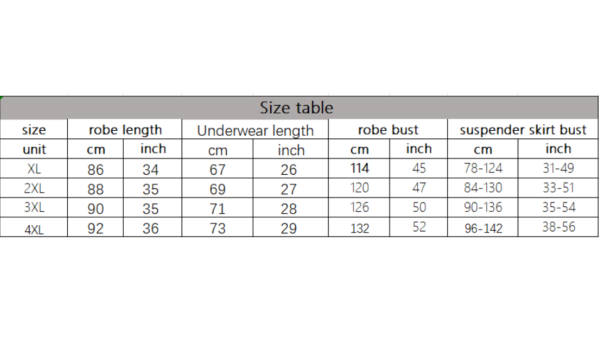 Plus Size Large Size Sexy Bathrobe See Through Three Piece Set - Image 6